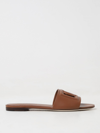 Dolce & Gabbana Women's 'dg Logo Suede Slides For Stylish In Brown