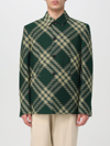 Burberry Check Wool Tailored Jacket In Green