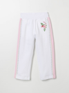 Monnalisa Fleece Joggers With Studs In White