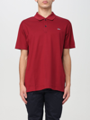 Paul & Shark Logo Patch Polo Shirt In Burgundy