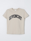 GIVENCHY T-SHIRT GIVENCHY KIDS COLOR CREAM,406736078