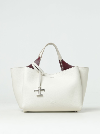 Tod's Grained Leather Bag In White