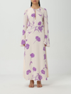 Twinset Woman Midi Dress Ivory Size 14 Viscose In Wisteria