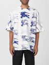 Burberry T-shirt With Ekd T-shirts White In Multicolor