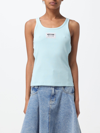 Moschino Jeans Top  Woman In Gnawed Blue