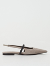 Brunello Cucinelli Slingback Flats In Brown