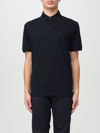 Emporio Armani Polo In Blue Wool And Polyester In Blue