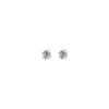 Aurate New York Silver Knot Stud Earrings In White