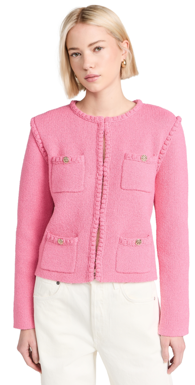 Endless Rose Braided Knit Jacket Pink
