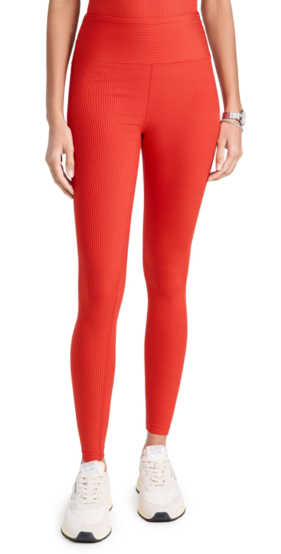 Year Of Ours Ribbed High High Leggings Red