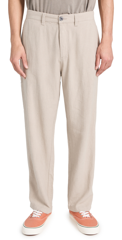 Obey Hardwork Linen Carpenter Pants Oatmeal