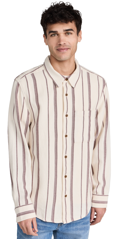 Madewell Dobby Stripe Shirt Antique Cream