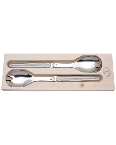 Jean Dubost Laguiole 2pc Salad Server Set In Gray