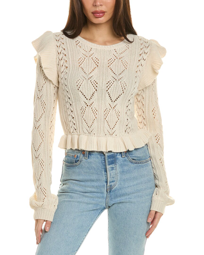 Saltwater Luxe Pointelle Sweater In White
