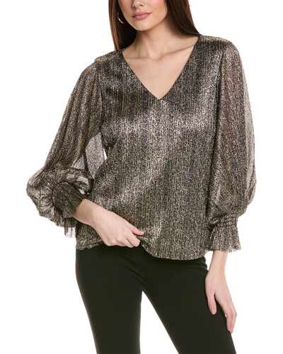 Vince Camuto V-neck Blouse In Black