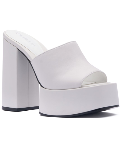 D'amelio Footwear Ravina Platform Slide In White