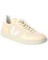 Veja V-90 Low-top Leather Sneakers In White