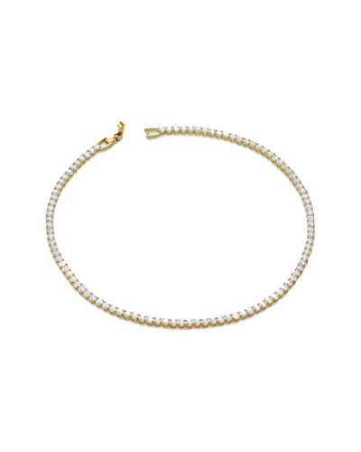 Liv Oliver 18k Plated 15.70 Ct. Tw. Cz Tennis Necklace In Gold