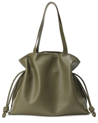 Tiffany & Fred Paris Smooth Leather Tote In Green
