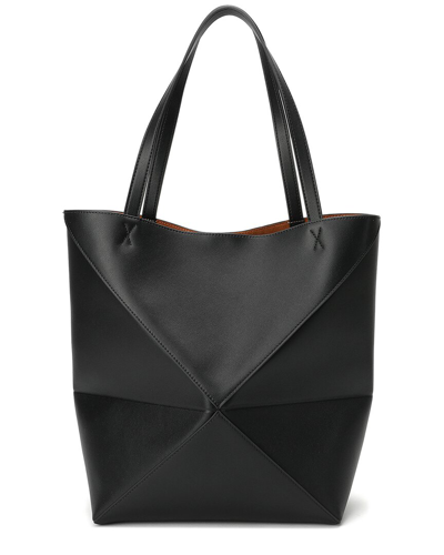 Tiffany & Fred Paris Smooth Leather Tote In Black