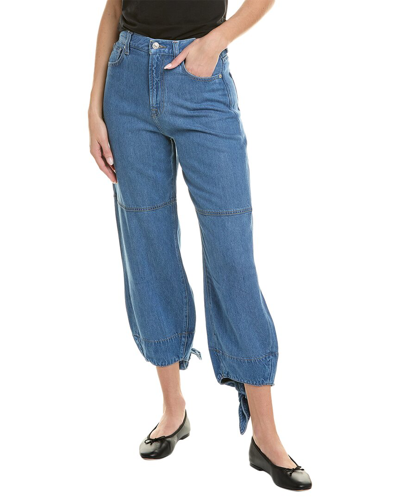 7 For All Mankind Bow Tie Pant Tulip Jean In Blue