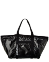 Isabel Marant Darwen Logo-embroidered Tote Bag In Black