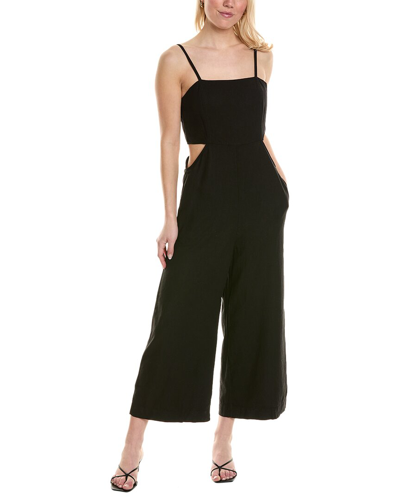 Stateside Wide Leg Linen-blend Jumpsuit In Black