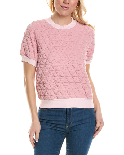Stateside Quilted Knit Top In Pink