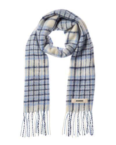 Jacquemus L'écharpe Carro Mohair & Wool-blend Scarf In Blue