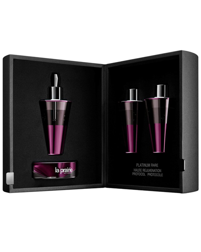 La Prairie Platinum Rare Haute-rejuvenation Protocol 3-piece Set In Silver Tone