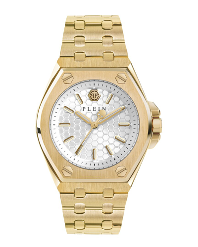 Philipp Plein Extreme Lady Quartz White Dial Watch Pwjaa0722 In Gold Tone / Honey / Silver / White