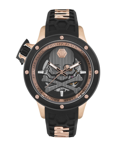 Philipp Plein Hyper Sport Automatic Black Dial Men's Watch Pwuaa0623 In Black / Gold Tone / Rose / Rose Gold Tone / Skeleton