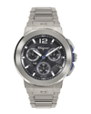 Ferragamo F-80 Titanium Tech Bracelet Watch In Metallic