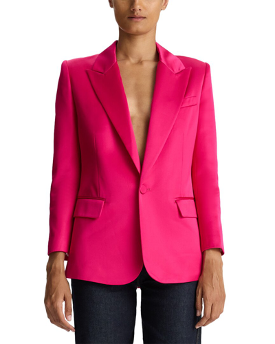 A.l.c Davin Ii Tailored Satin Jacket In Fuchsia