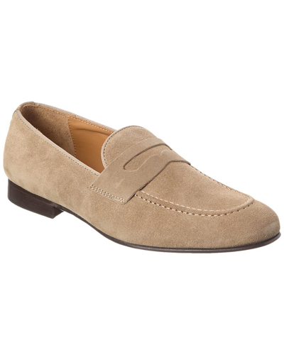 Alfonsi Milano Suede Loafer In Grey