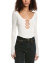 Alice And Olivia Women's Kalena Cut-out Bodysuit In White