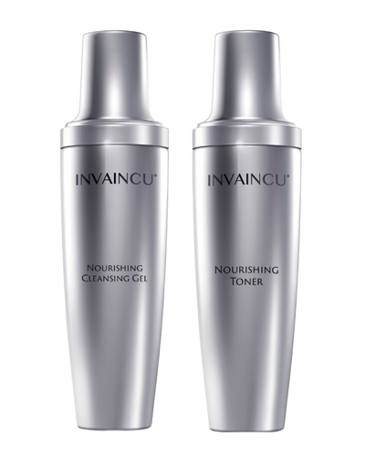 Invaincu Pure Glow Essentials Duo - Nourishing Cleansing Gel  & Purifying Toner In White