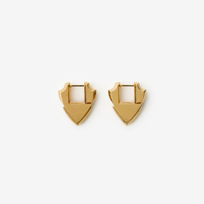 Burberry Small Shield Earrings In Gold