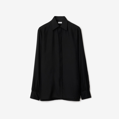 Burberry Silk Shirt In Black