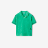 BURBERRY BURBERRY CHILDRENS COTTON BLEND TOWELLING POLO SHIRT