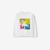 Burberry Ekd Organic-cotton Sweatshirt In White