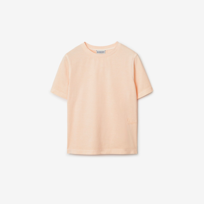 Burberry Kids'  Childrens Cotton T-shirt In Pastel Peach