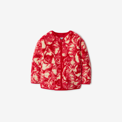 Burberry Kids'  Childrens Rose Fleece Jacket In Pillar/sherbet