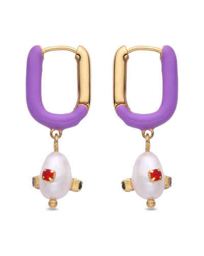 Eye Candy La Cz Colette Square Earrings In Gold