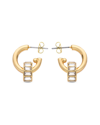 Eye Candy La Cz Claire Half Loop Earrings