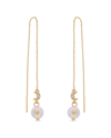 EYE CANDY LA EYE CANDY LA PEARL CELESTIAL MOON DROP EARRINGS