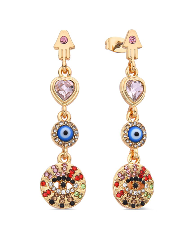 EYE CANDY LA EYE CANDY LA INES PROTECTION HAMSA DANGLE EARRINGS