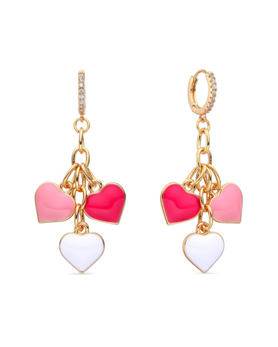 Eye Candy La Hearts Drop Earrings In Gold