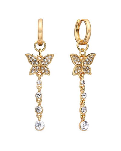 Eye Candy La Cz Morgot Butterfly Dangle Drop Earrings In Gold