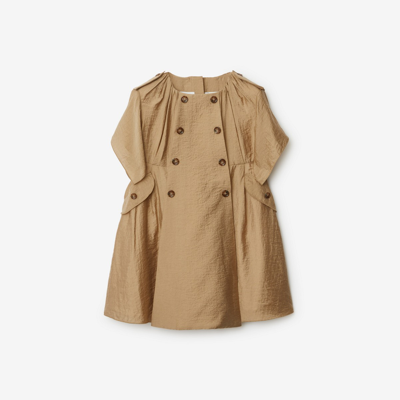 Burberry Kids'  Childrens Crepe Trench Dress In Archive Beige